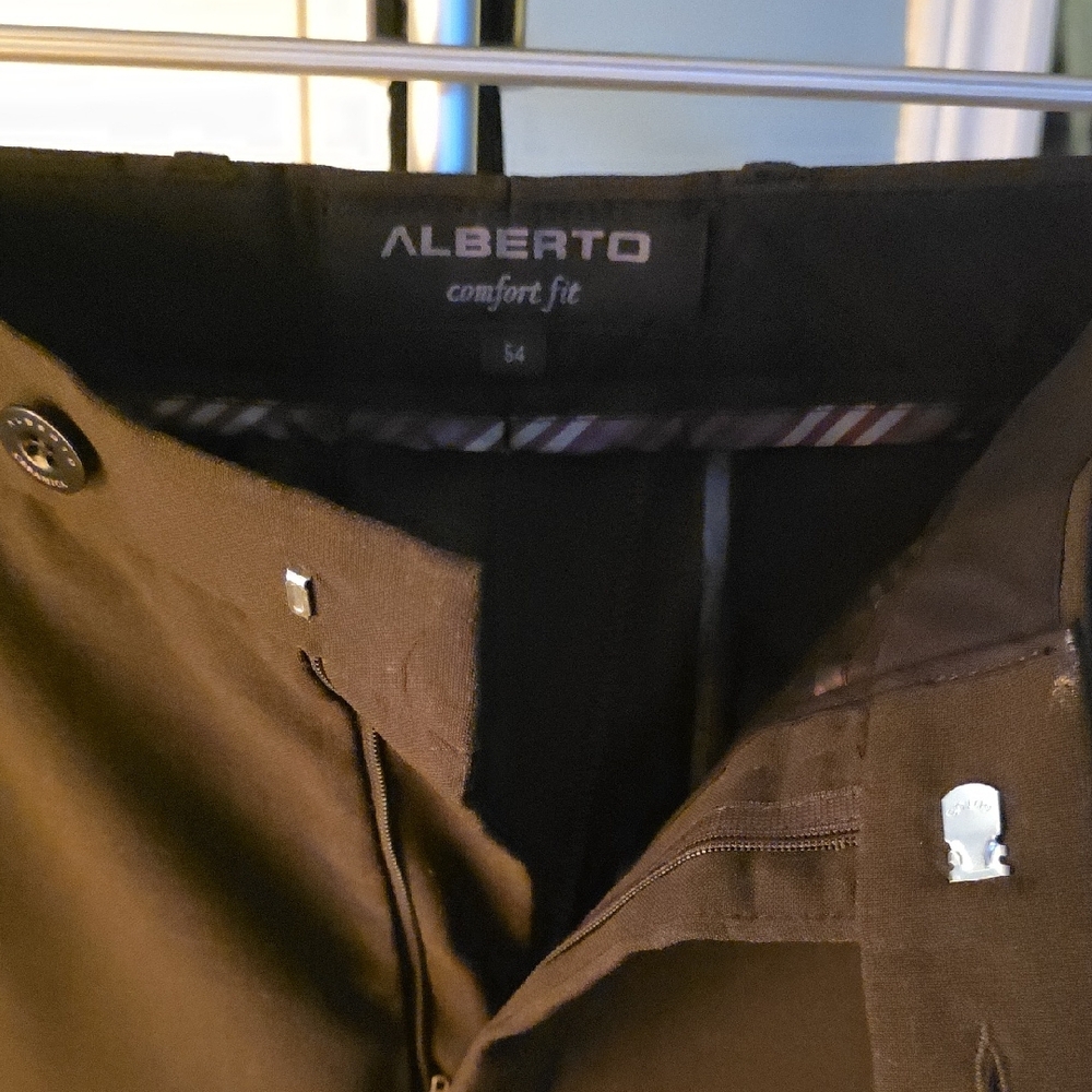 Alberto Dark Brown Comfort Fit Trousers
